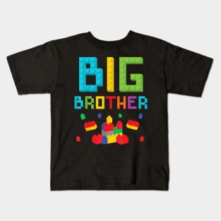 Big Brother Master Builder Building Blocks Bricks Matching Kids T-Shirt